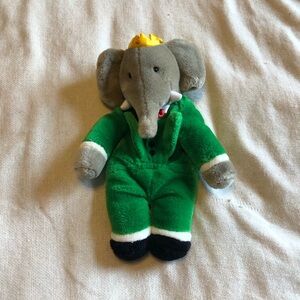 Cute 90s Babar plush pouch